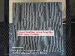 高級黒色ポリプロピレンガレージ用床タイル