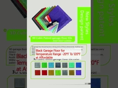 格安で -20°F から 120°F までの温度範囲のためのブラックガレージフロア