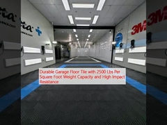 耐久性のあるガレージ床タイル,平方フィートあたり2500ポンドの重量容量と高い衝撃耐性