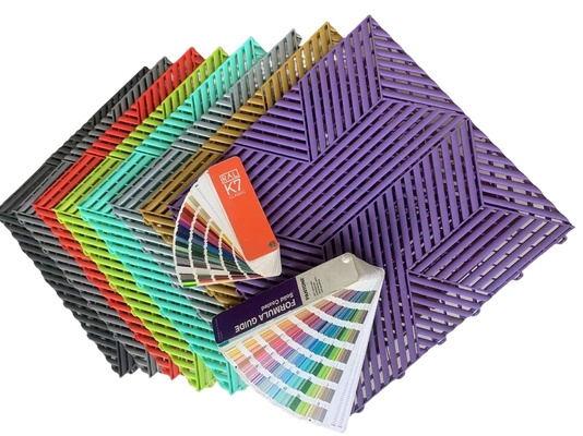 グレー アンチ スリップ ガレージ パズル フロア マット フロア スクウェア ガレージ