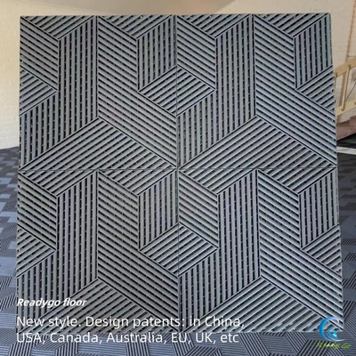 ODM ガレージ ワークショップ 床タイル グレー レースデック 床タイル 400x400mm