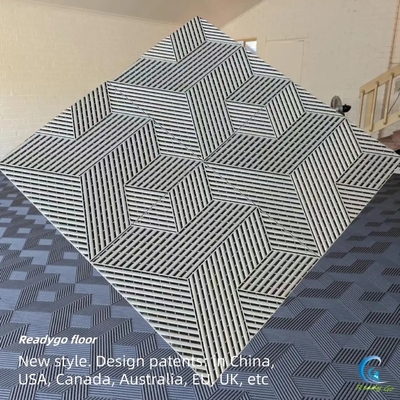 灰色重用ガレージフロア 400x400mm 産業用互換式フロアタイル