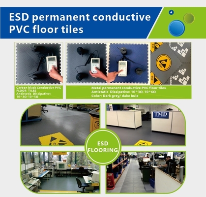 導電性ESD床タイル 互換性PVCタイル